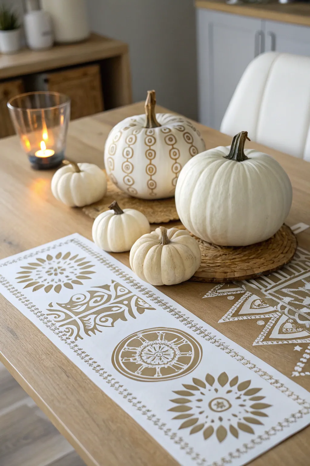 Elevate your pumpkin painting party with stunning stencils that blend Scandinavian simplicity with boho charm.