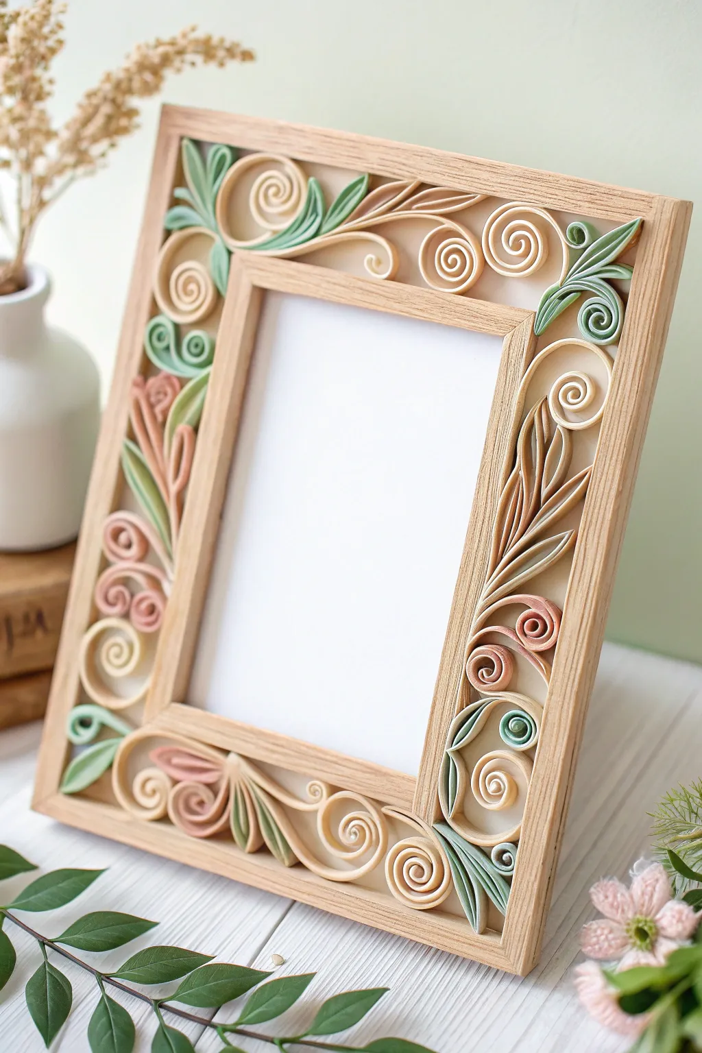 Transform your frames into works of art with delicate quilled vines.