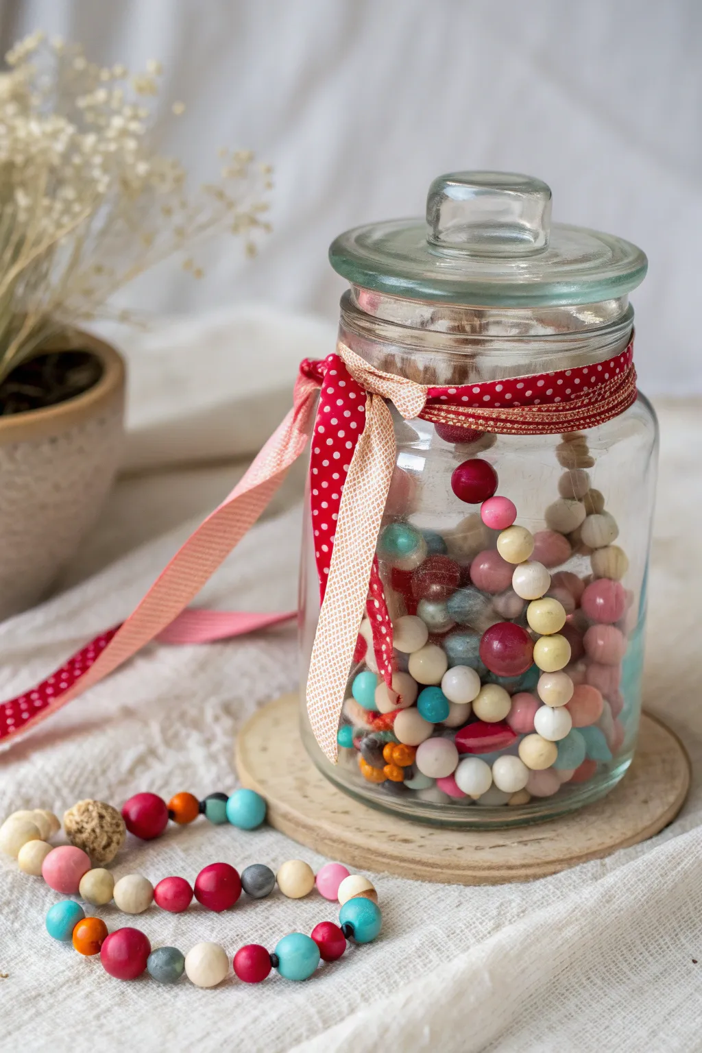 Unleash creativity with this charming Crafty Surprise Jar filled with colorful treasures.