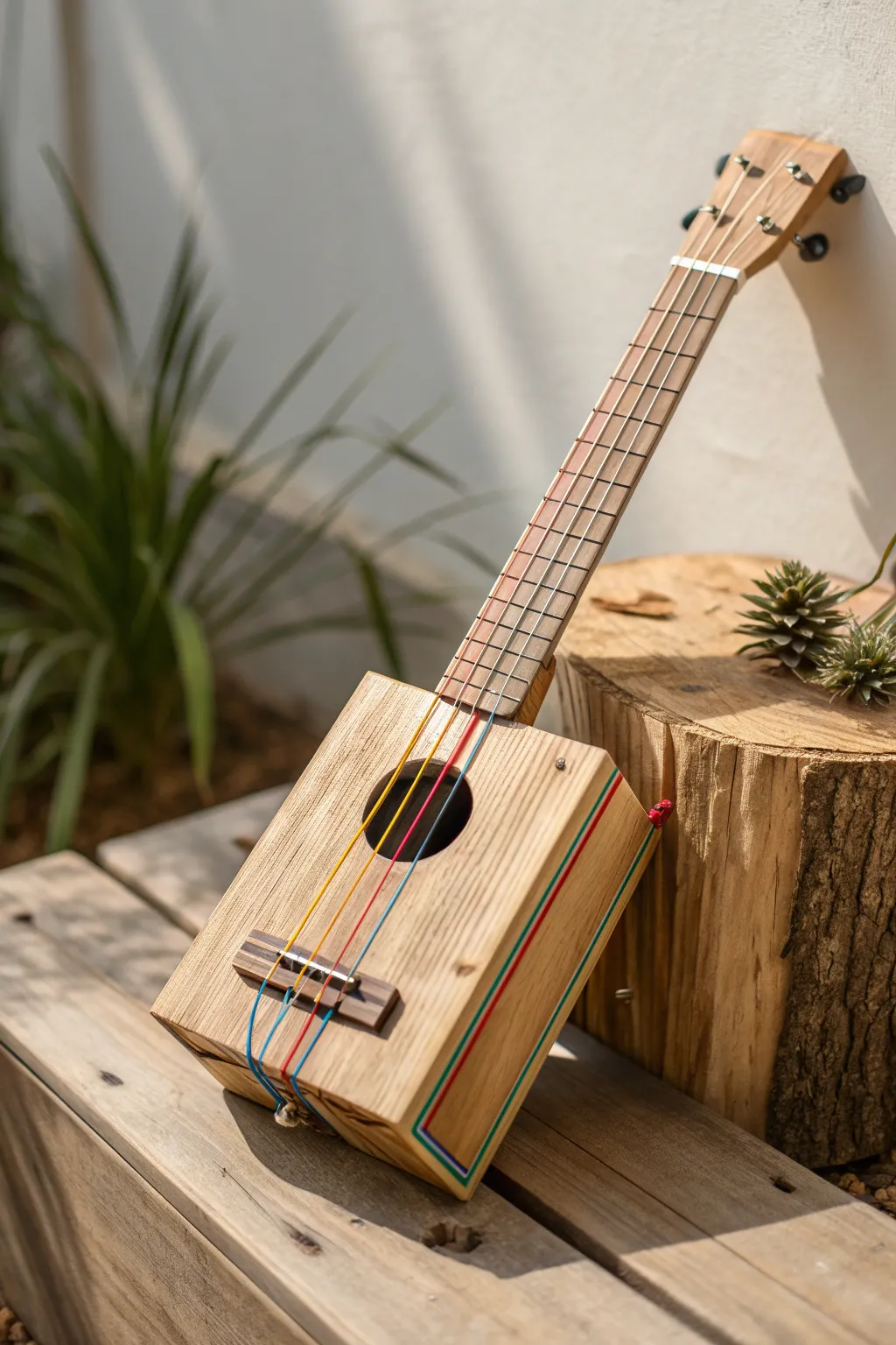 Strum your way into creativity with a boho-inspired box guitar. 🎸✨ #DIYMusic #ScandiBohoStyle