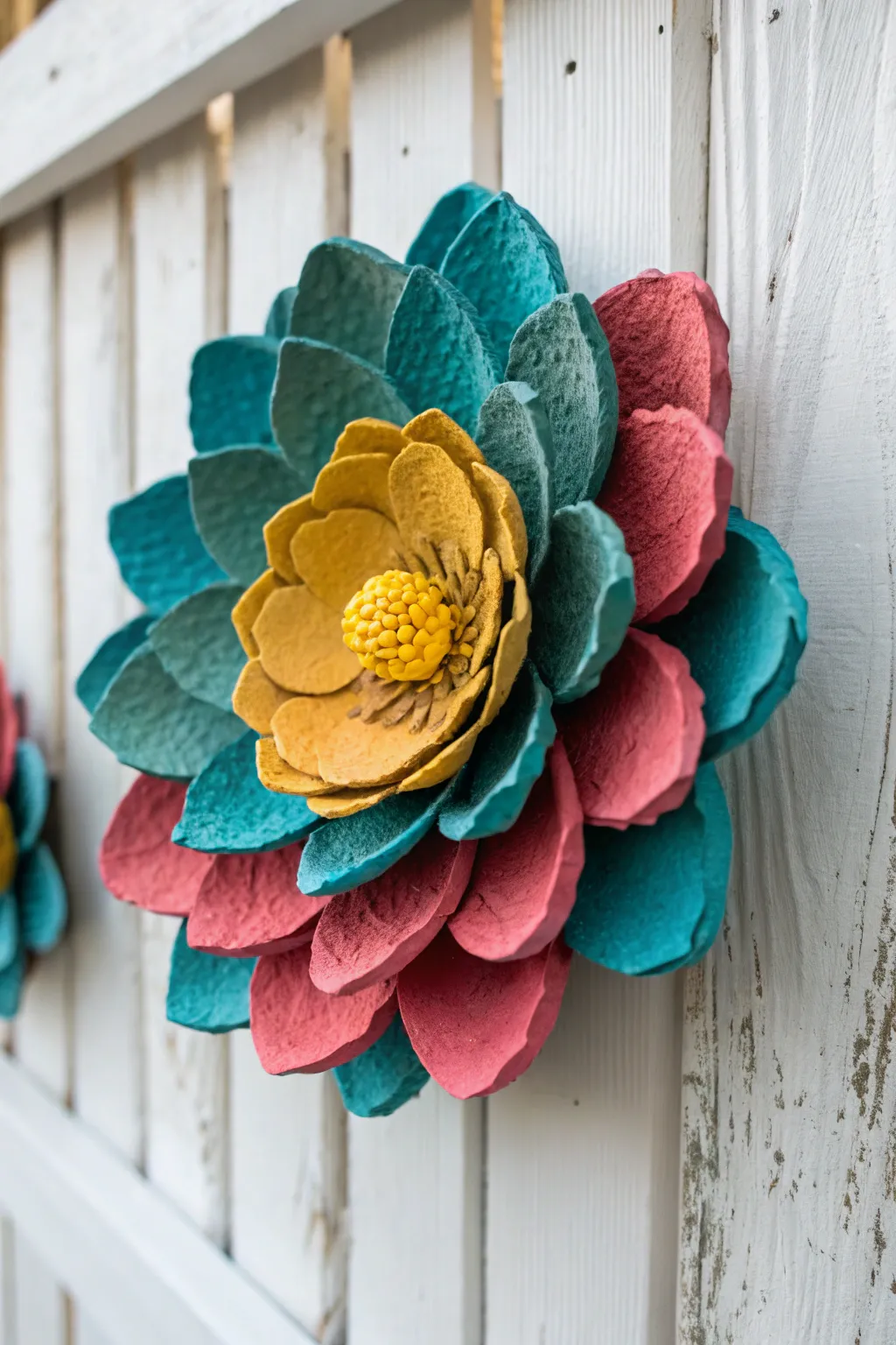 Transform egg cartons into vibrant wall art with a touch of Scandinavian-Boho elegance. 🌼✨ #SustainableCrafts #MinimalistDecor