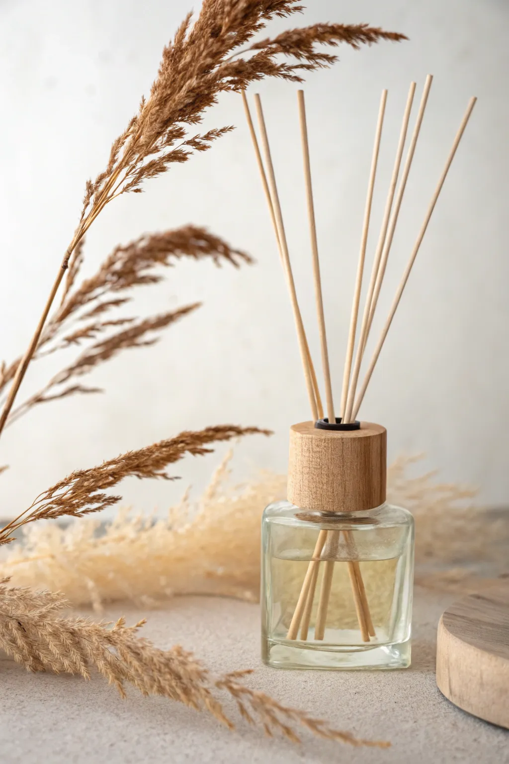 Elevate your space with the elegant simplicity of our handcrafted reed diffuser, where natural beauty meets minimalist design.