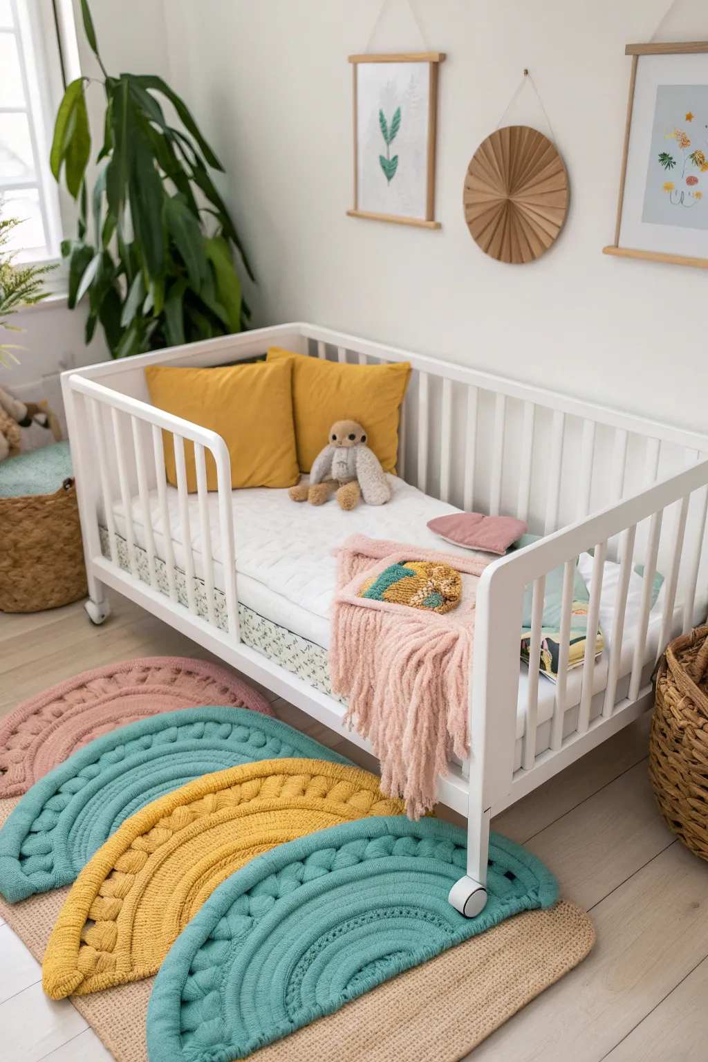 Transform your old crib into a whimsical play haven that sparks joy and imagination! #RepurposedCrib #ScandiBohoStyle