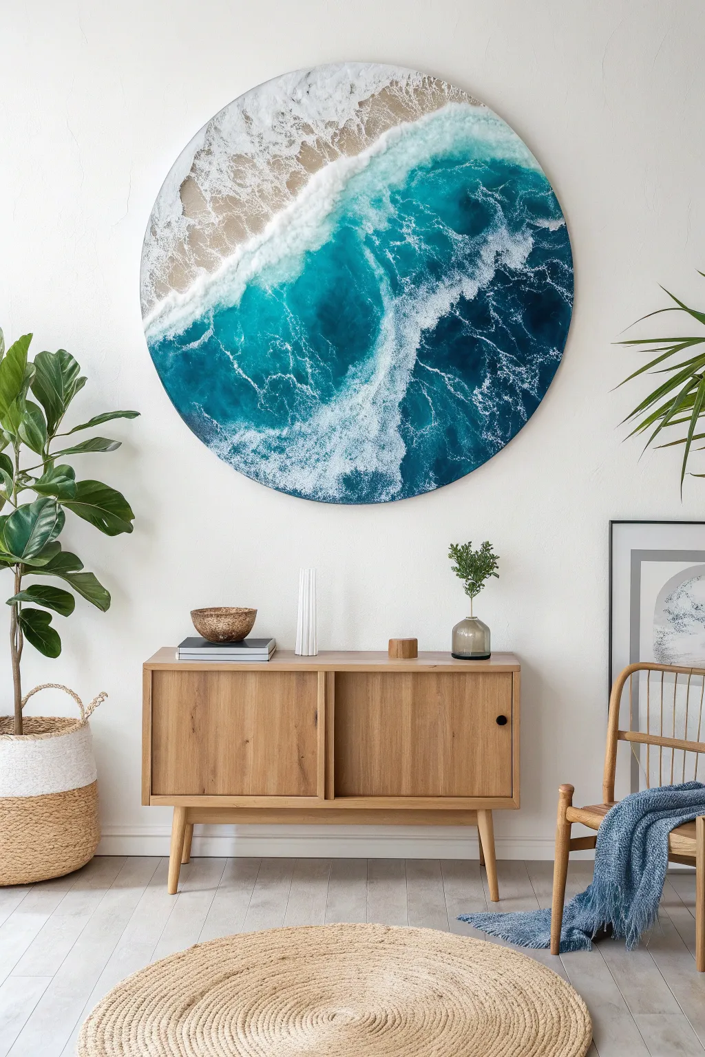 Bring the serene beauty of the ocean into your home with stunning resin wall art.