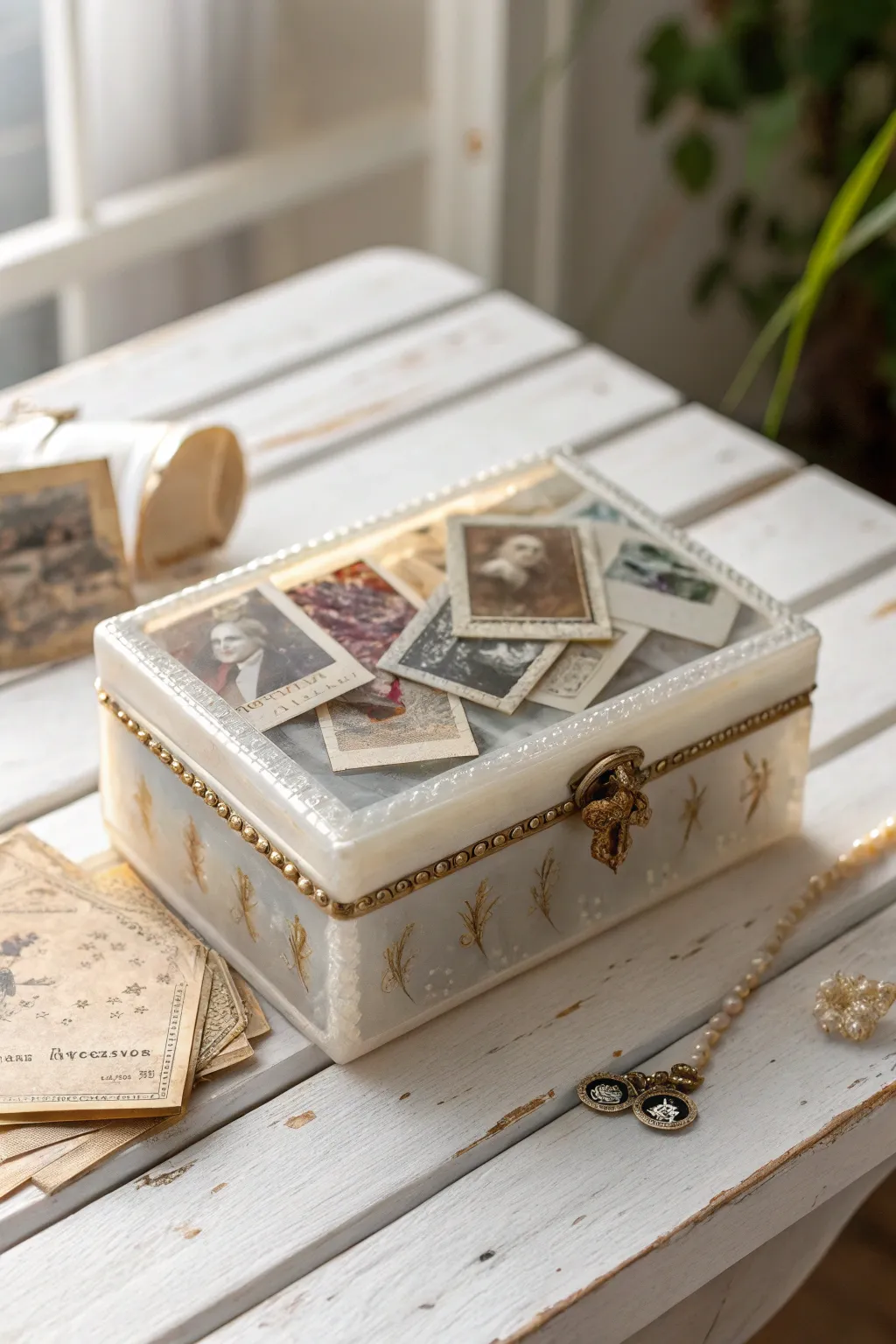 Capture the past in resin: A vintage-inspired trinket box that tells a story.