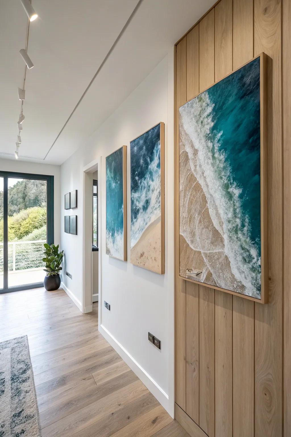 Transform your space with the serene elegance of multi-panel resin art. 🌊✨ #ScandiBoho #ResinArt