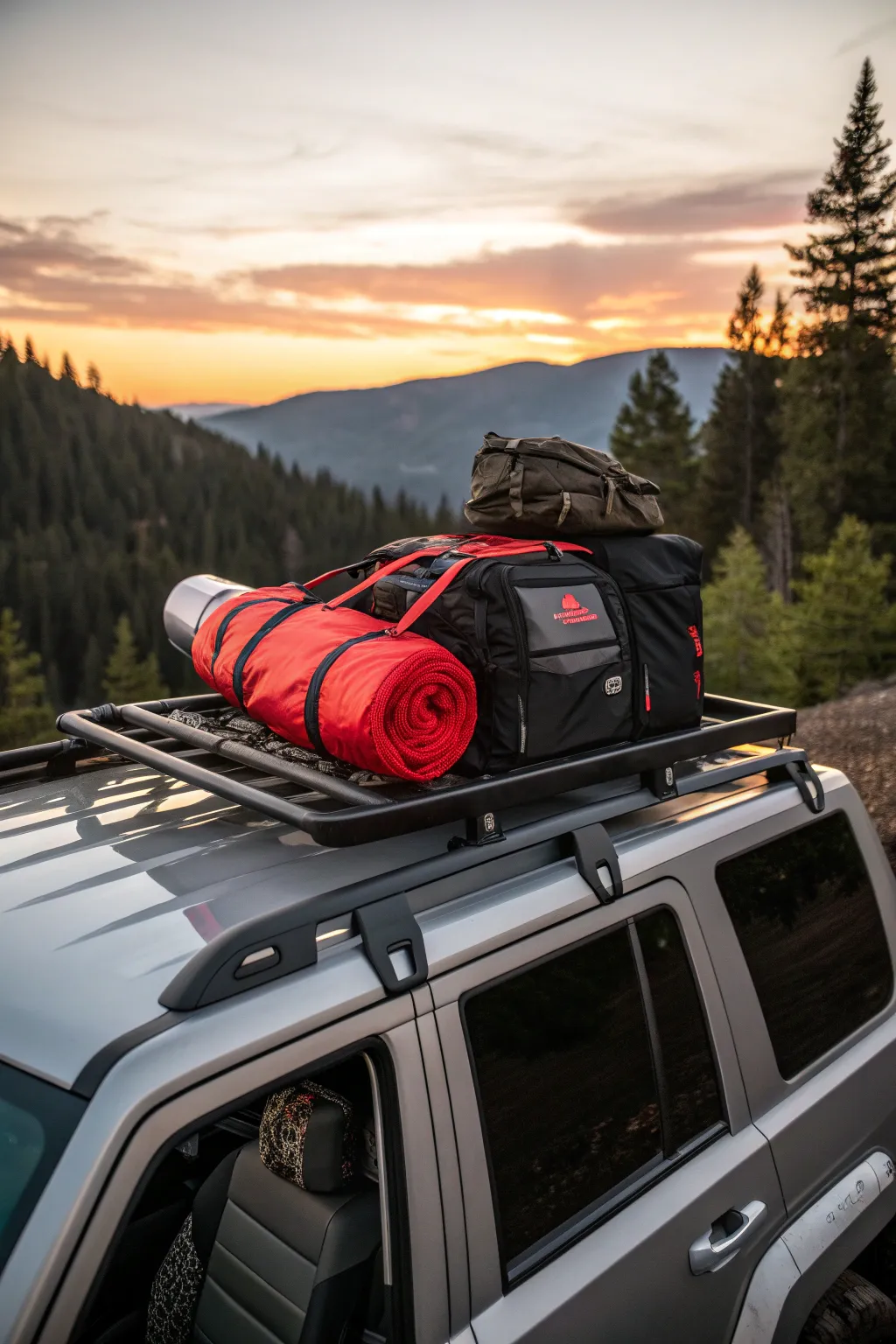 Elevate Your Adventure: Maximize space with a roof rack built for the wild.
