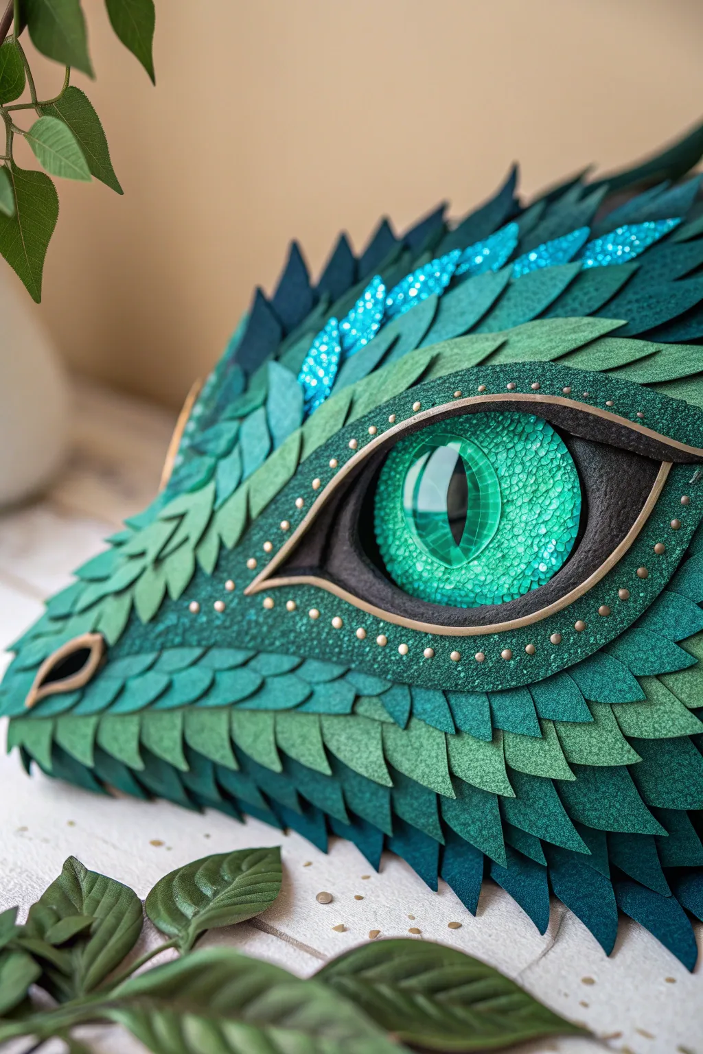 Bring your paper dragon to life with expressive, glittering eyes that captivate and intrigue.