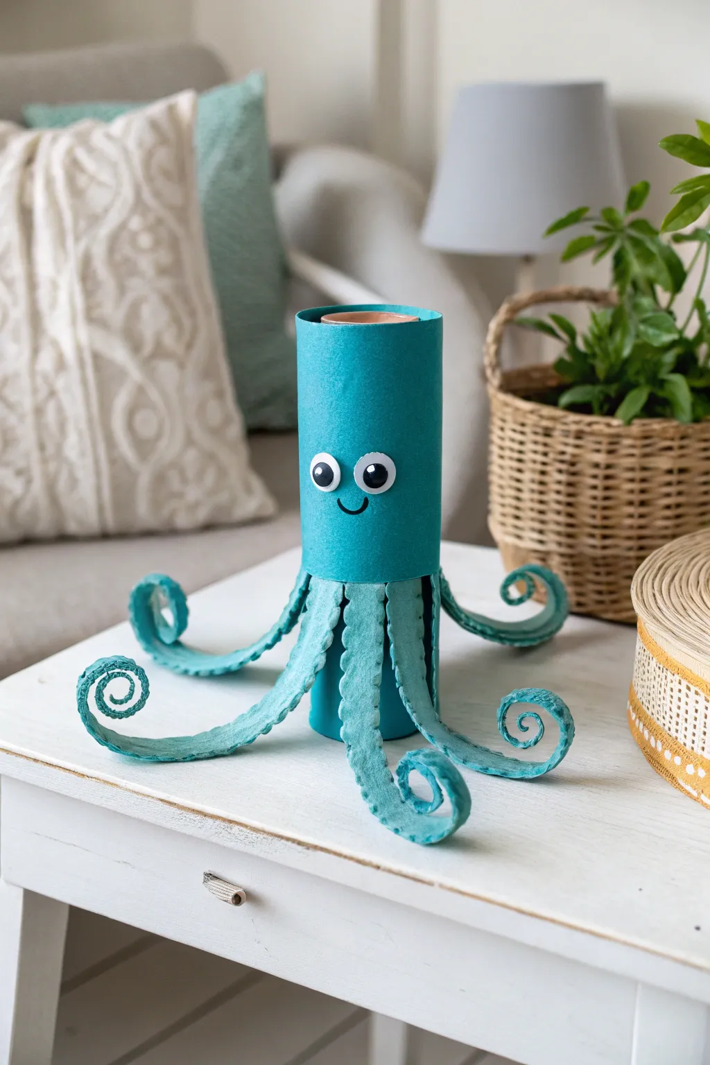 Transform simplicity into charm with this delightful toilet roll octopus craft!