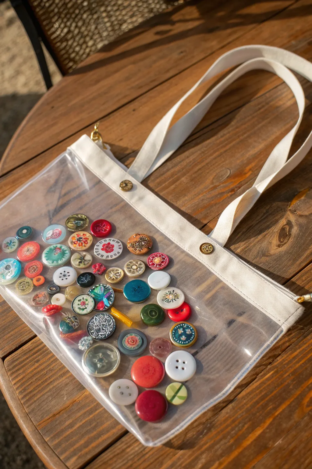 Dive into a Button Bonanza: A sensory masterpiece that delights the senses and celebrates simplicity and nostalgia.