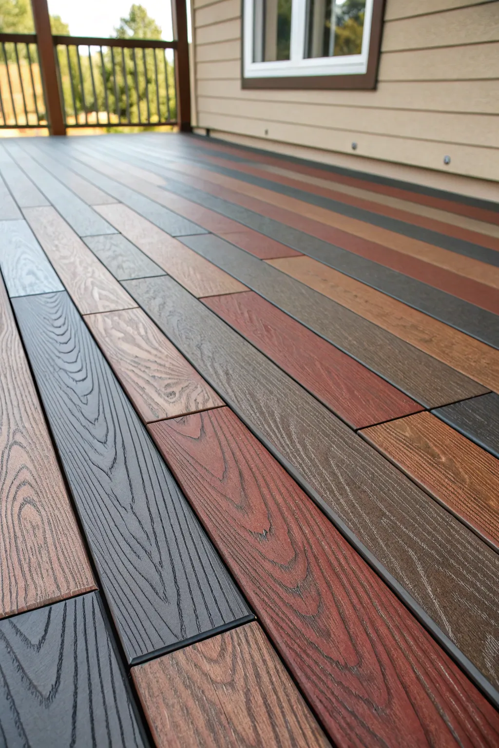 Elevate your shed's aesthetic with the modern elegance of composite deck boards.
