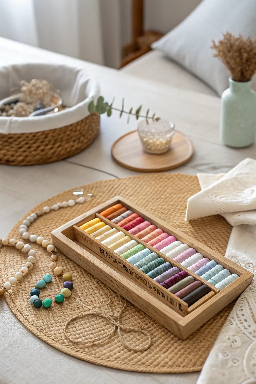 Create lasting memories with a beautifully simple friendship bracelet station.
