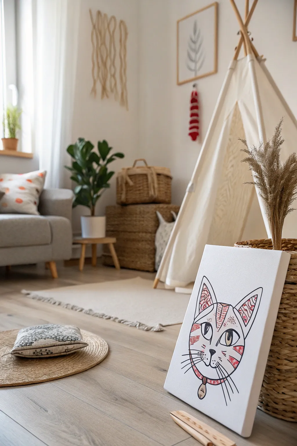 Peek-a-Boo: Embrace the Charm of Minimalist Cat Doodles