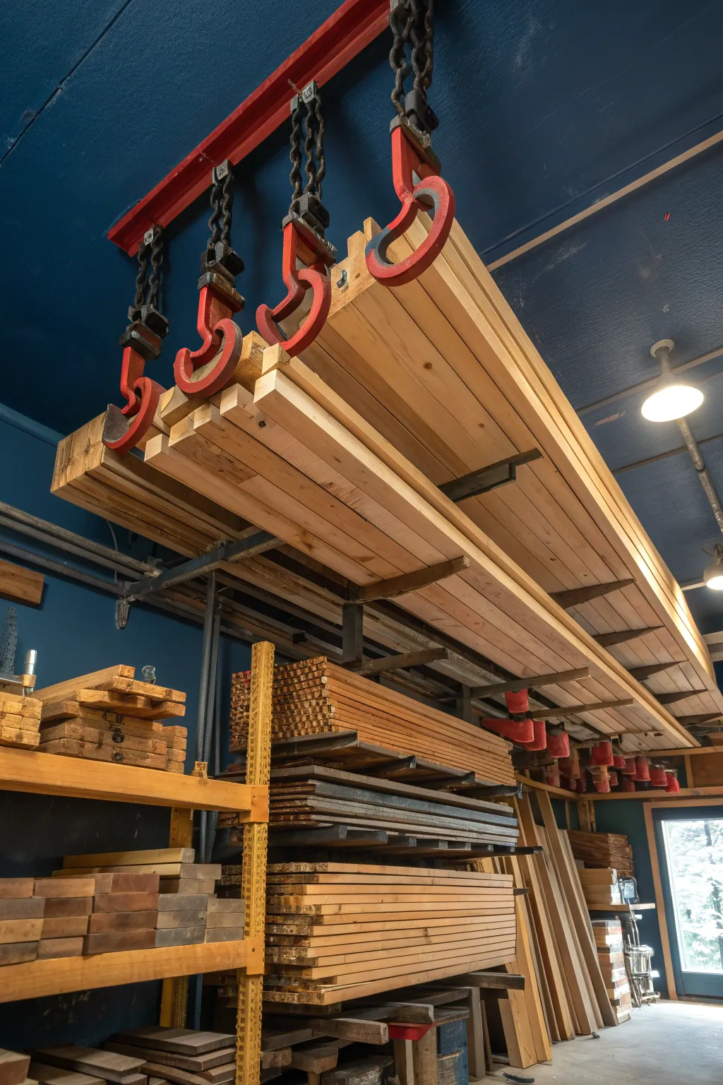 Maximize your workshop space with these ingenious ceiling storage hacks!
