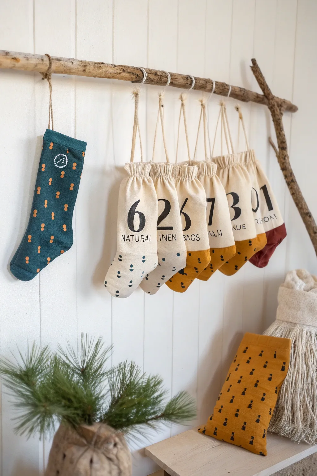 Countdown in style with this charming sock advent calendar - a daily surprise in minimalist elegance!