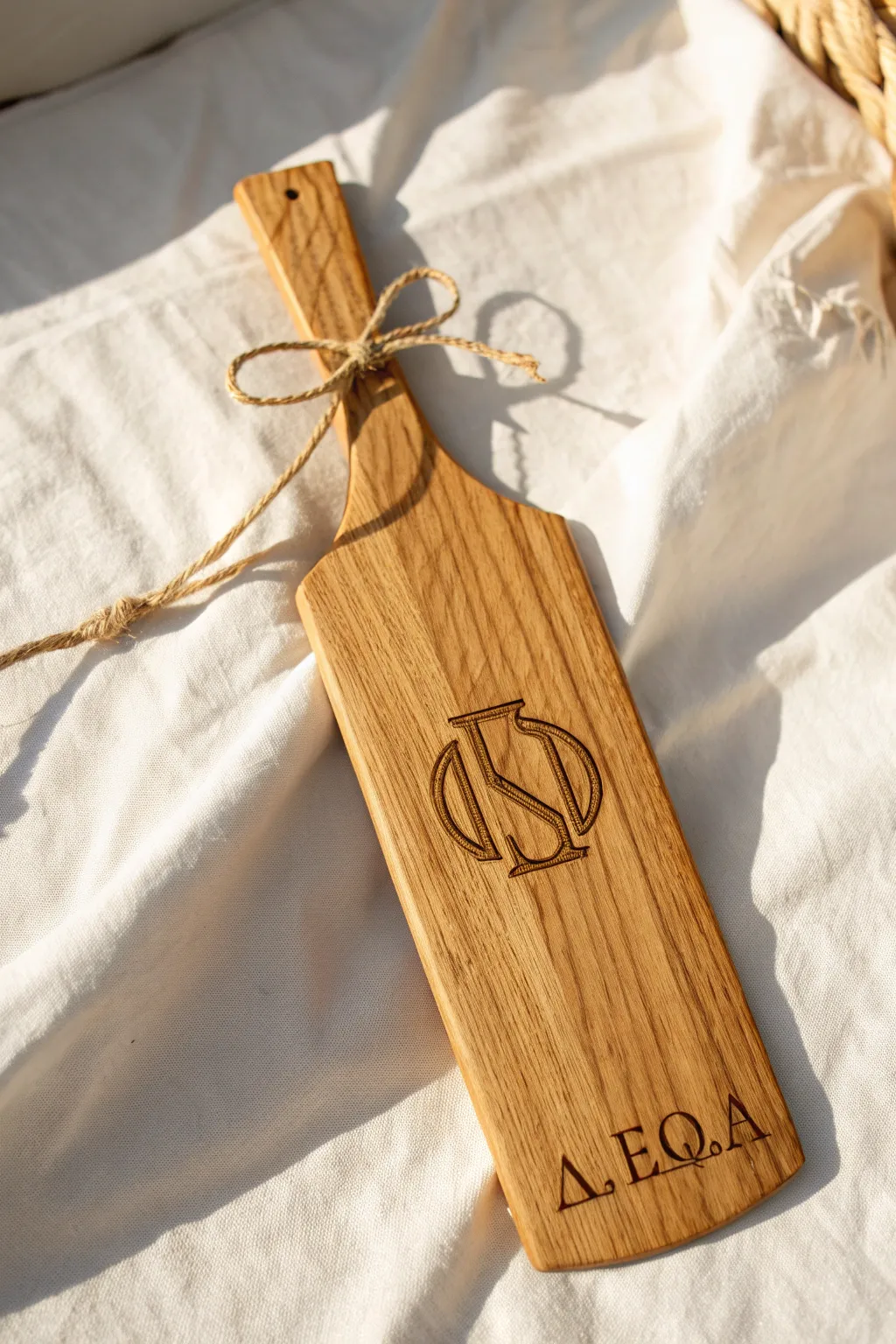 Embrace rustic elegance with a simple yet stunning sorority paddle design. 🌿✨