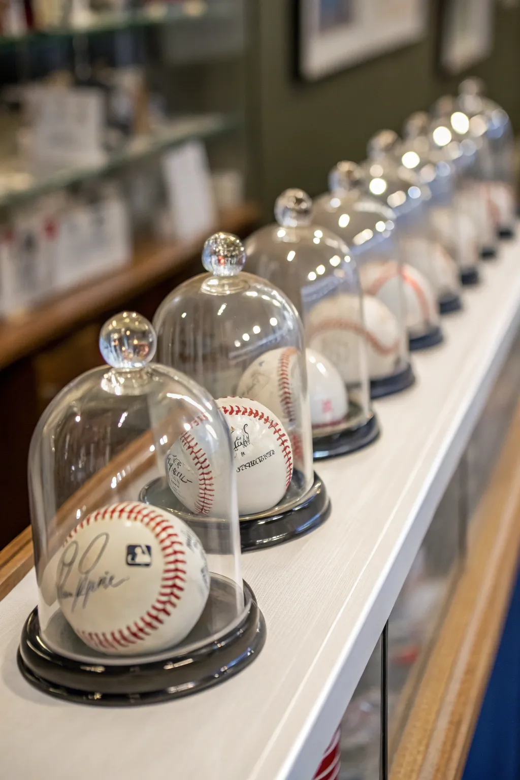 Elegant display using glass cloches