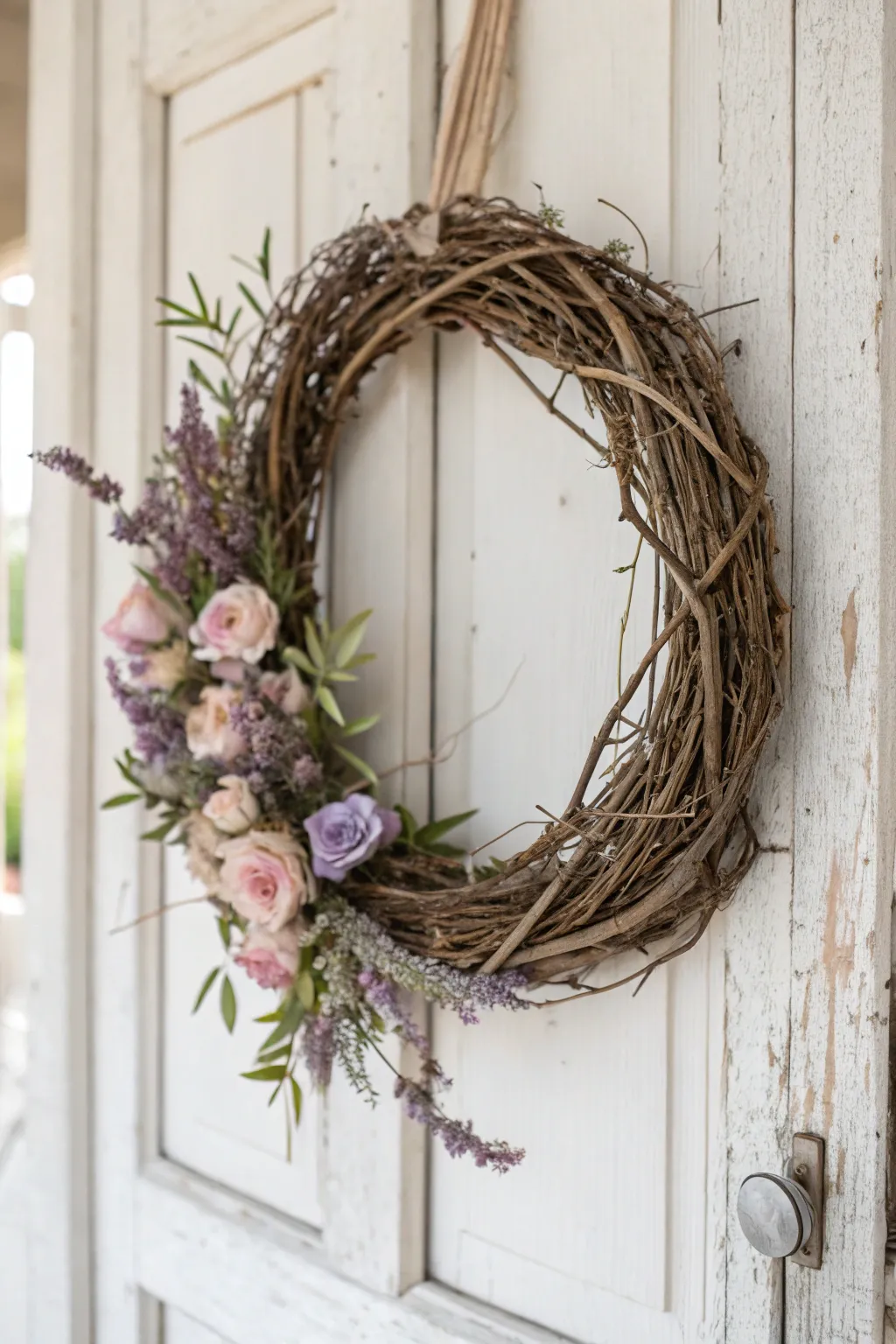 Welcome spring with a touch of rustic elegance. 🌿✨ #SpringCrafts #RusticWreath