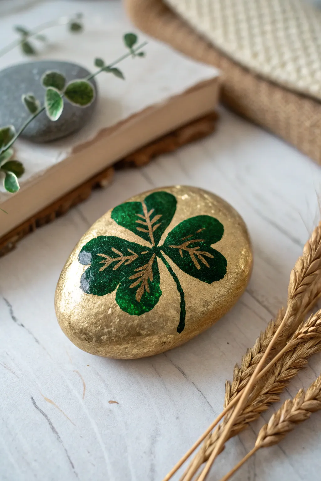 Discover the charm of Clover Kindness Rocks - where simplicity meets vibrant elegance.