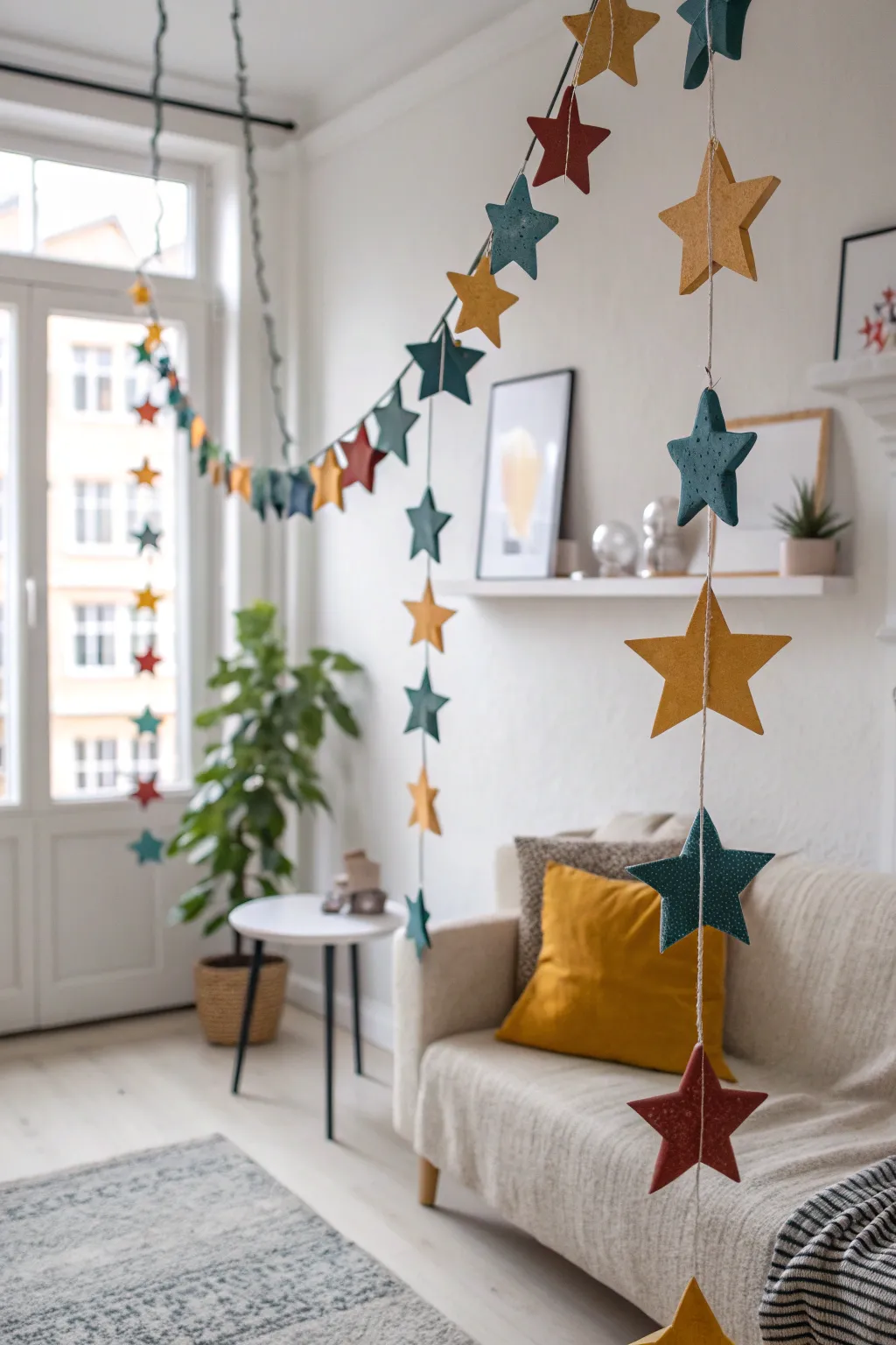 Elevate your space with a charming star garland—where Scandinavian minimalism meets boho beauty.