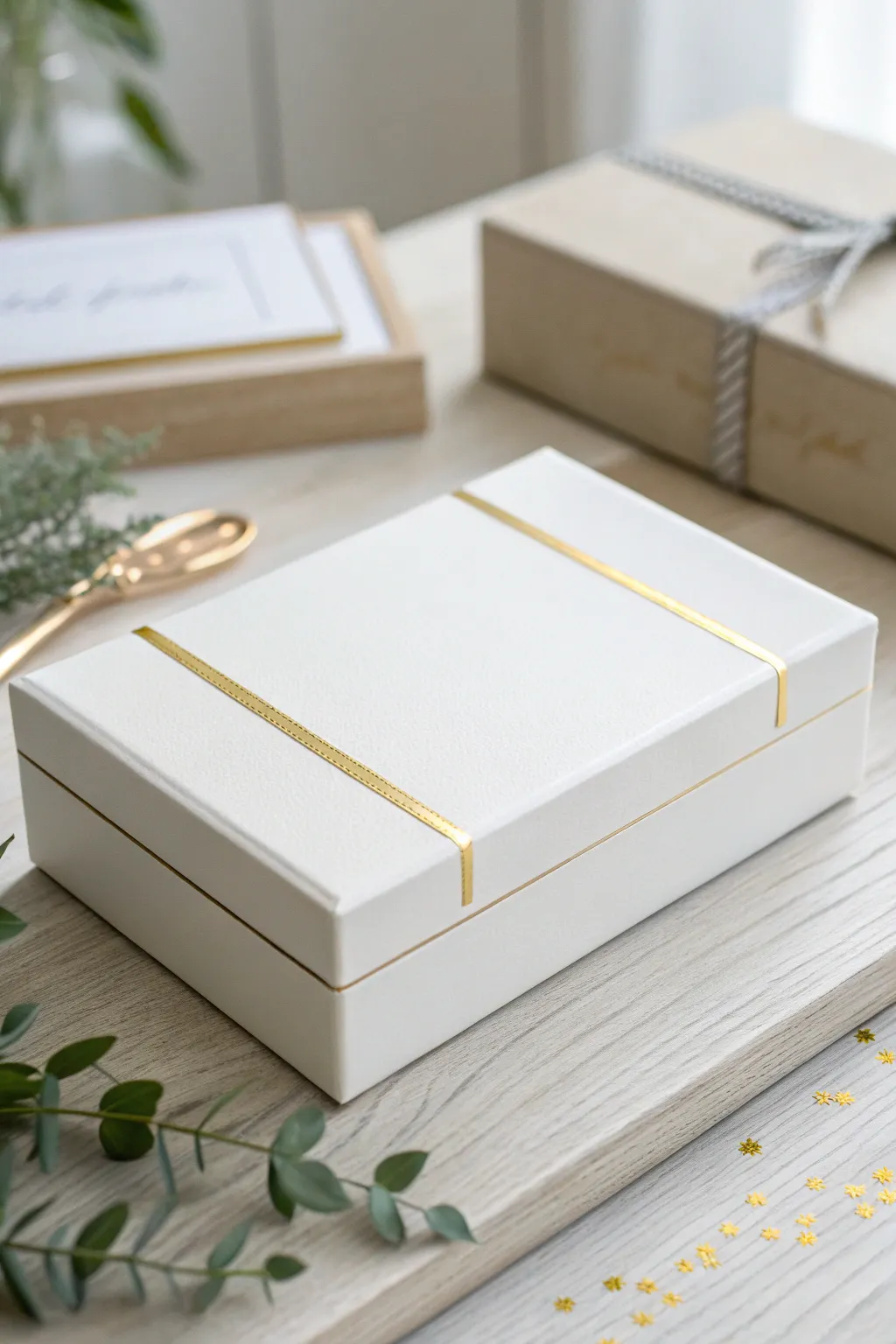Embrace the art of simplicity with this elegant minimalist stationery packaging.