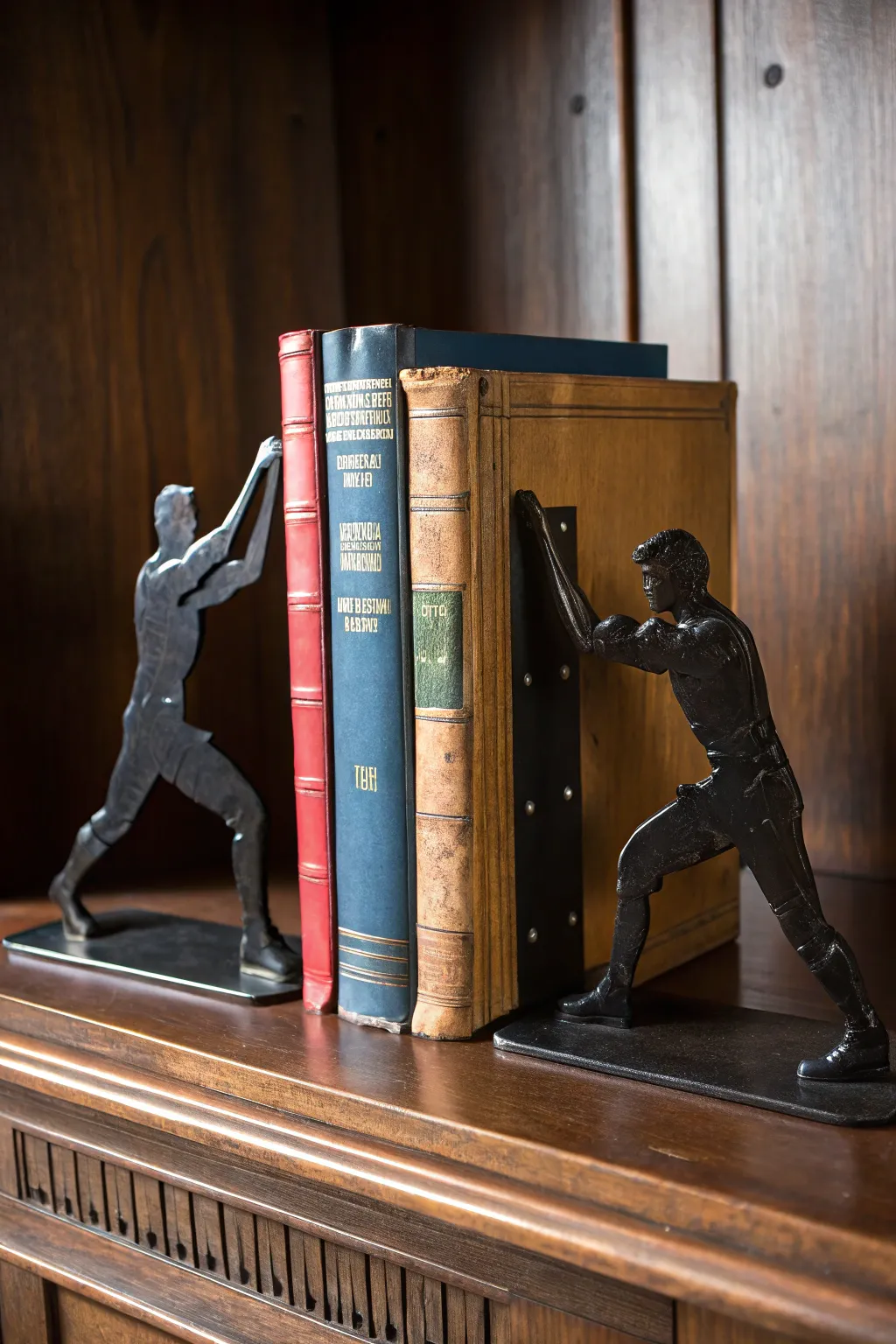 Transform your shelves with these bold steel silhouette bookends—where art meets functionality!