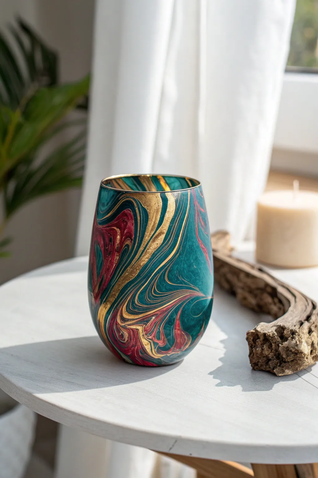 Swirl into sophistication with this marbled masterpiece—where bold meets beautiful.
