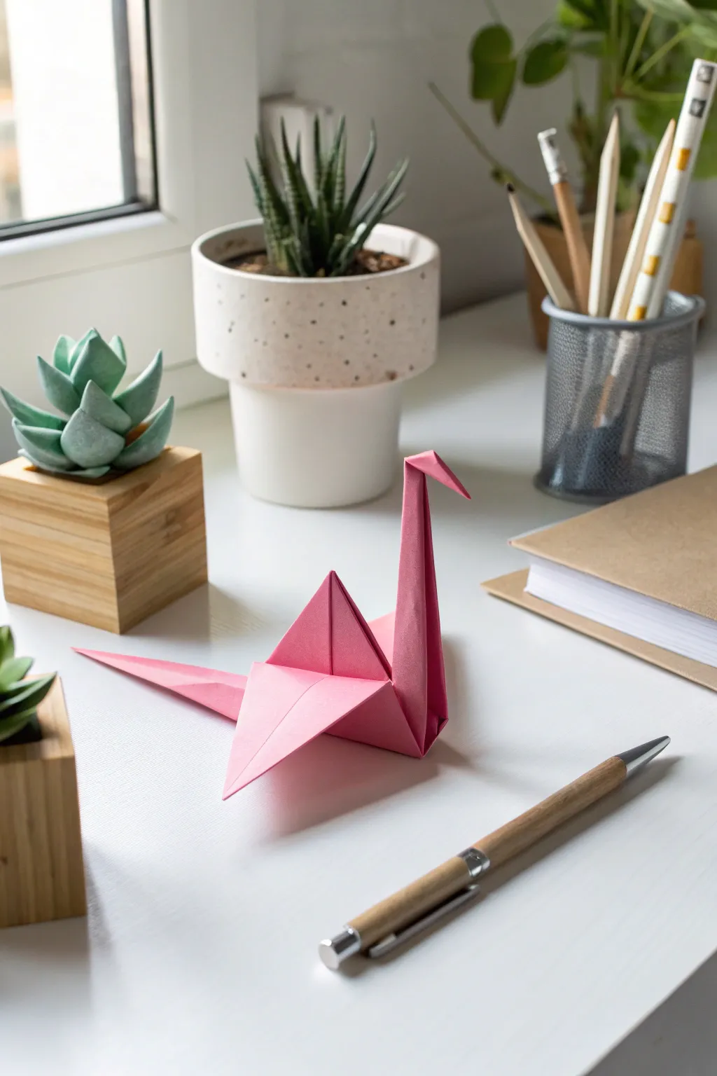 Transform ordinary sticky notes into extraordinary origami wonders for a touch of creativity on your desk.