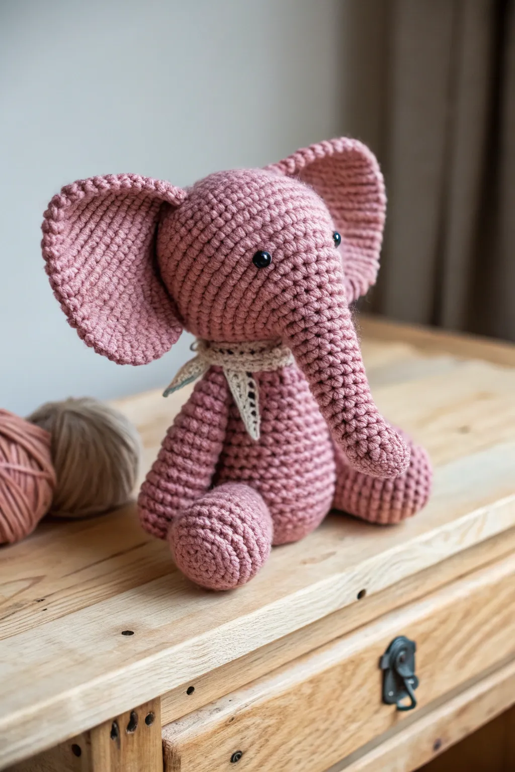 Embrace timeless charm with this beautifully crafted crochet elephant, a perfect blend of minimalist and boho aesthetics.