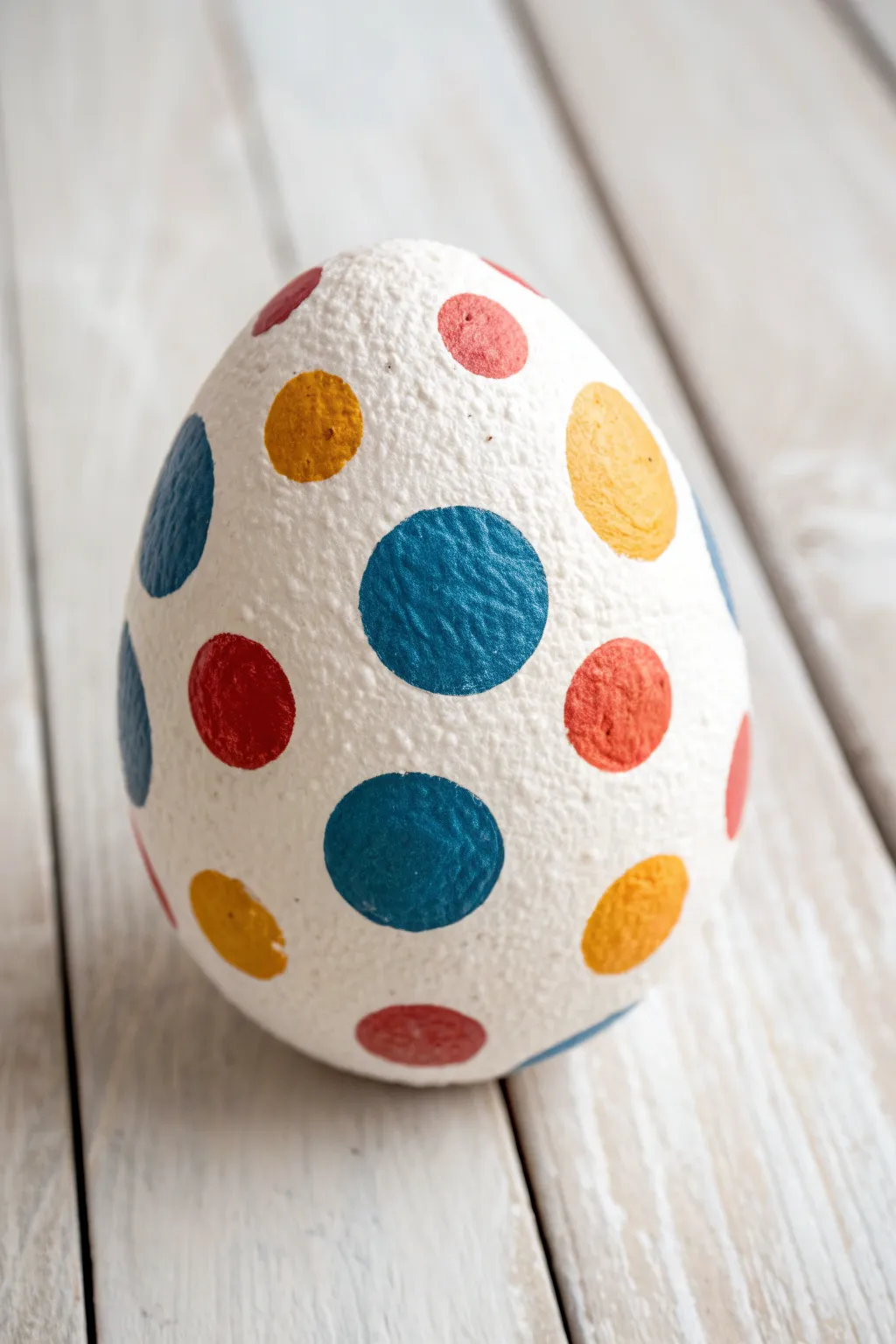 Polka Dot Delight: Add a pop of playful elegance to your decor with this simple yet stunning styrofoam egg craft.