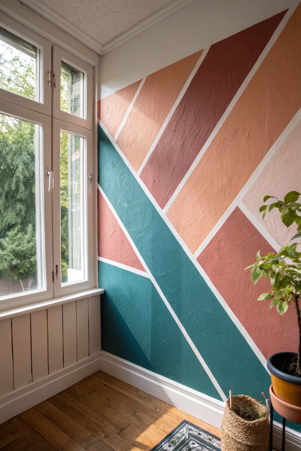 Transform your space with the art of layered color blocks—where Scandinavian minimalism meets Boho charm!