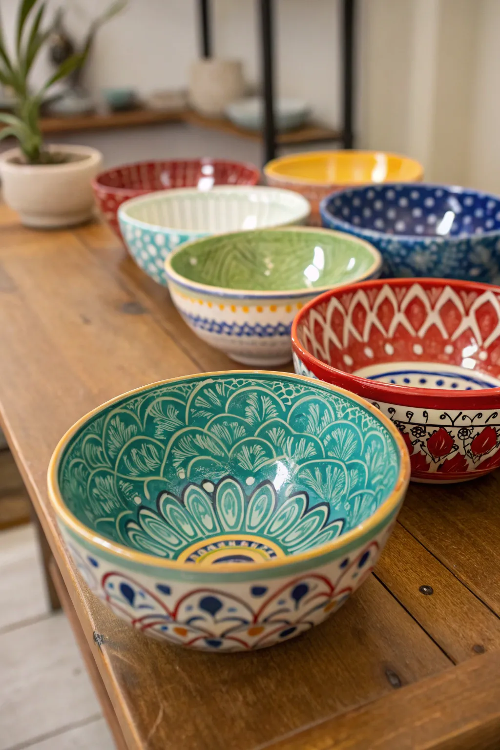 Artisanal handcrafted ceramic bowls for stylish storage.