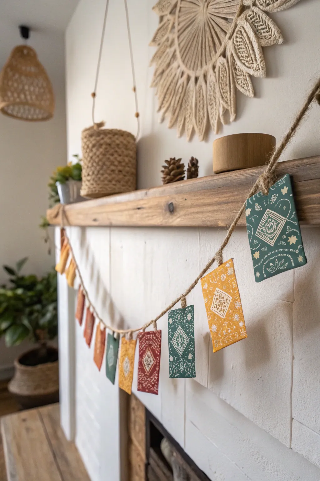 Transform your space into a cozy haven with this charming mini tea bag garland. Perfect for adding a touch of rustic elegance to any room.