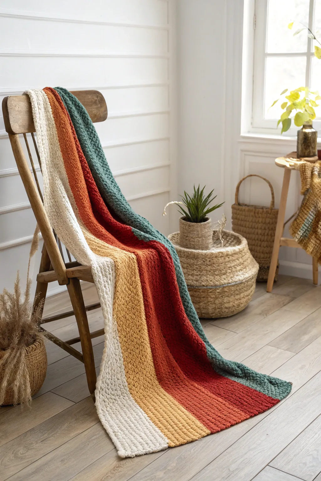 Wrap yourself in wanderlust with a travel diary blanket—each color a memory, each stripe a new destination.