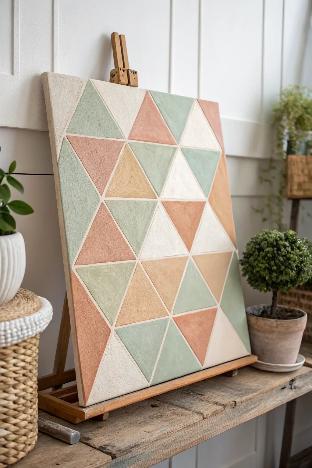 Discover the beauty of simplicity with textured geometric art that brings modern elegance to any space.