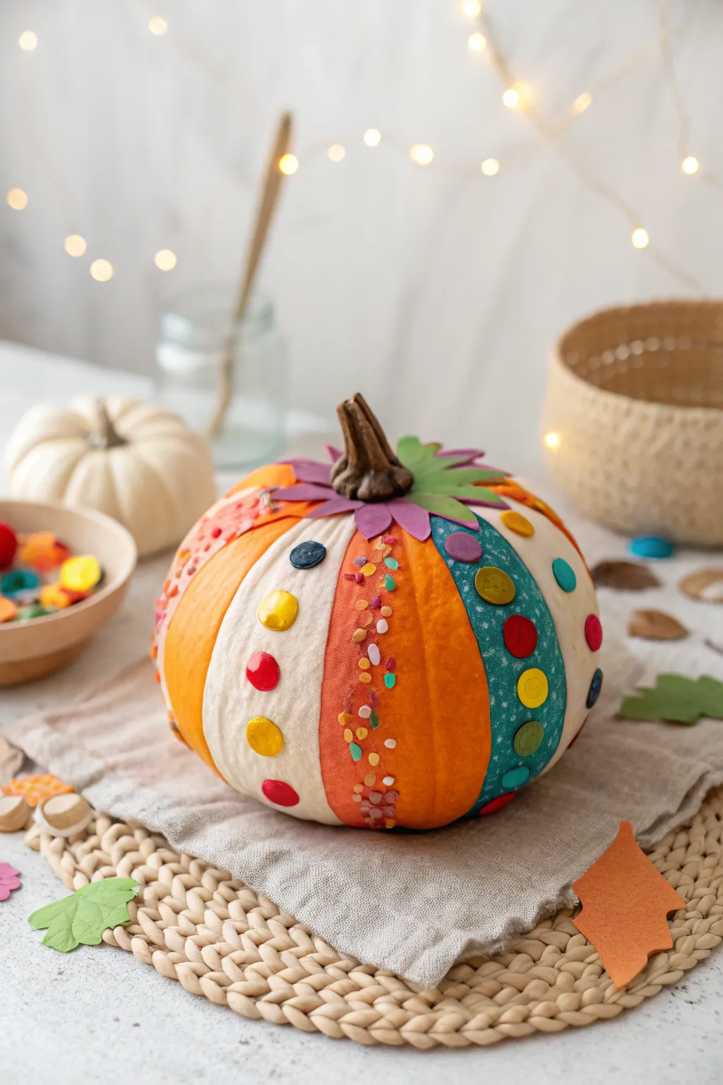 Explore creativity with mixed media pumpkins – a fun, tactile craft for tiny hands!