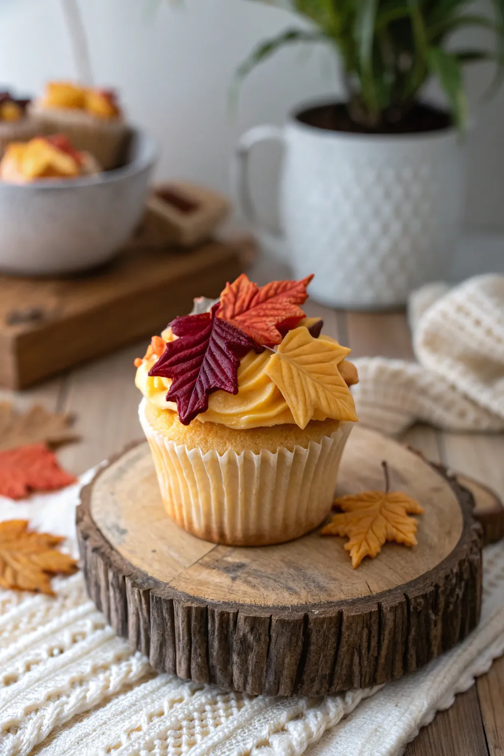 Elevate your Thanksgiving treats with exquisite fall leaf cupcakes, a perfect blend of artistry and flavor.