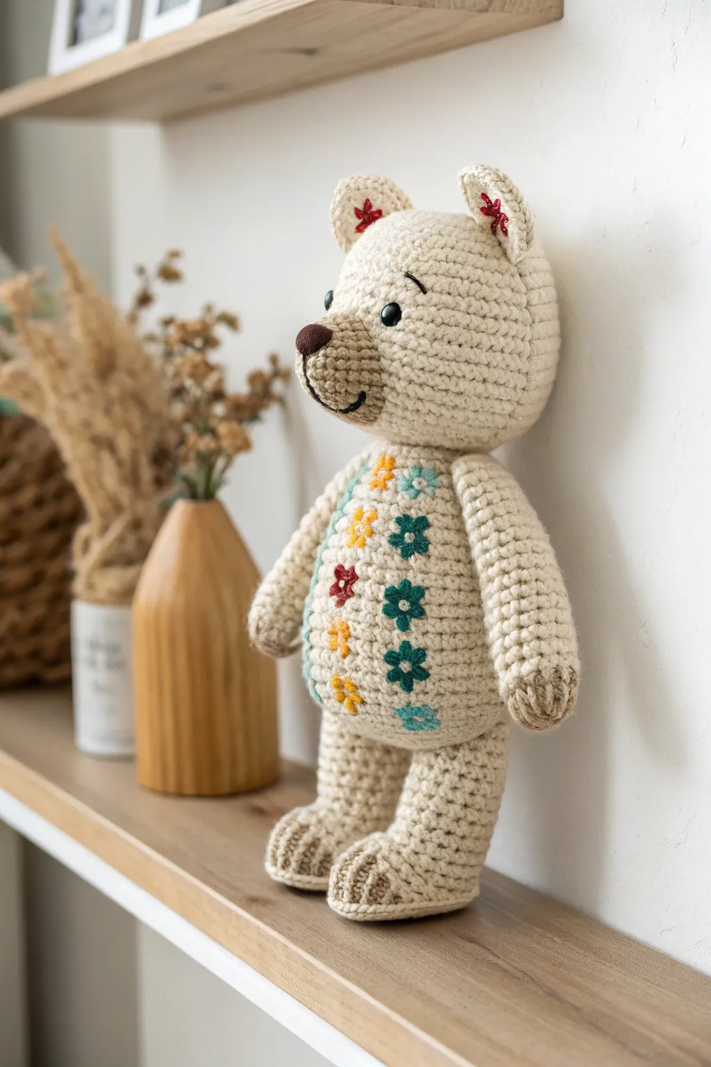 Meet your new handmade friend: a charming amigurumi bear that brings whimsy and warmth to any space.