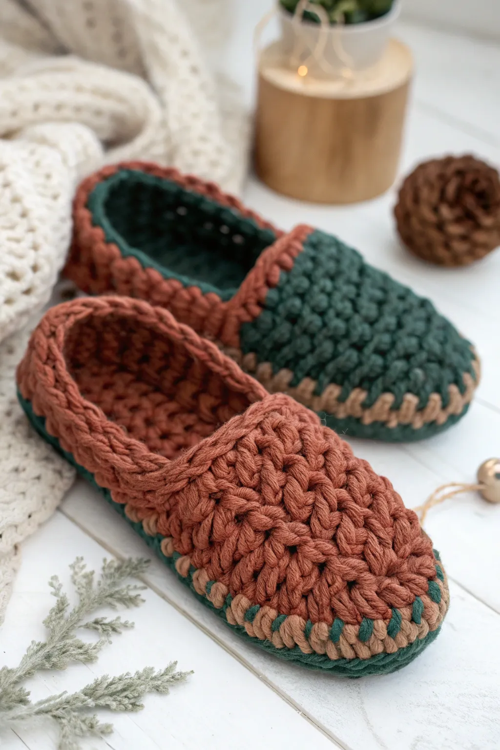 Crafted with love: Warm and snug slippers for those chilly winter nights.