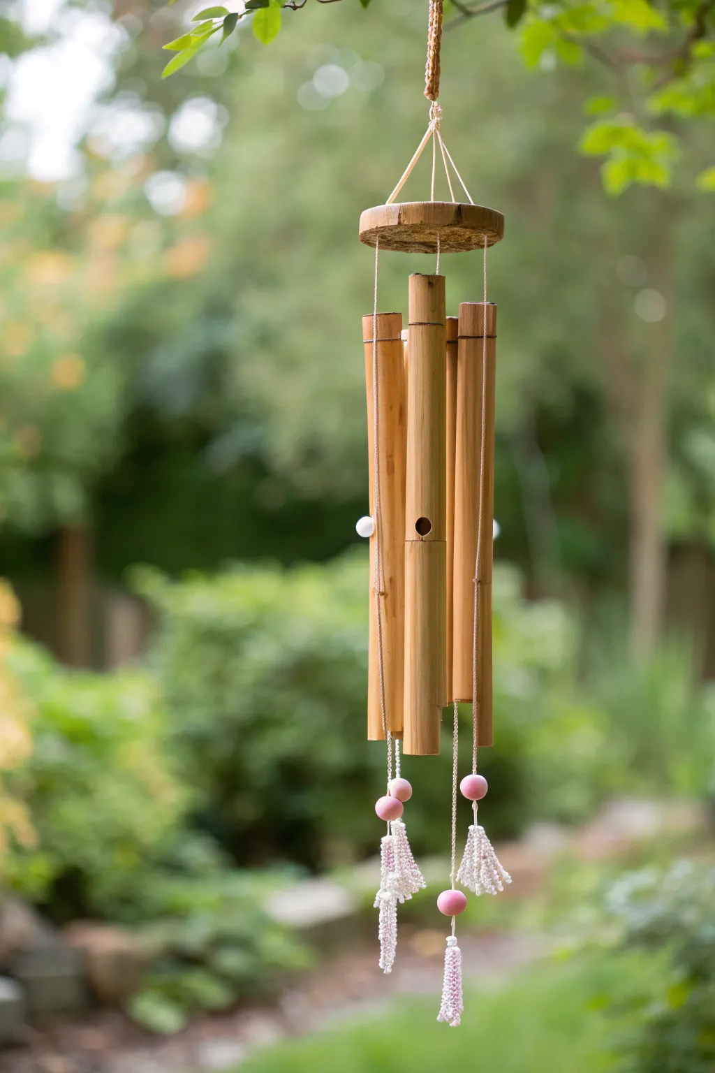 Transform your garden into a peaceful retreat with these elegant DIY bamboo wind chimes.