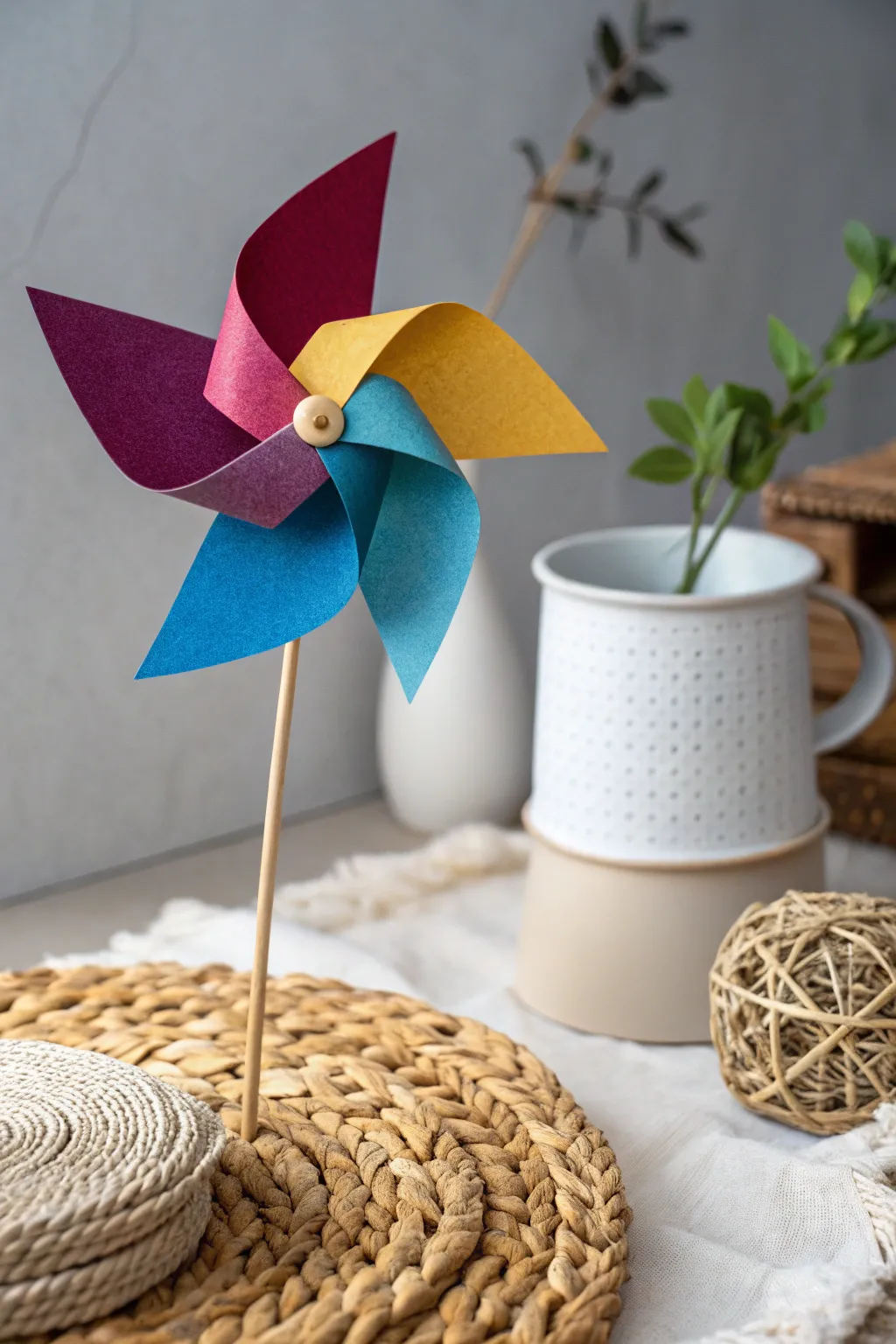 Add a burst of color and charm with these delightful handmade pinwheels!