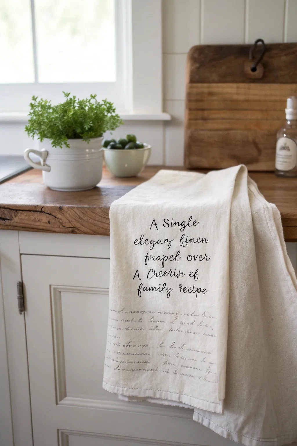 Gift your best friend a piece of your heart with a handwritten recipe towel, blending timeless tradition with minimalist beauty.