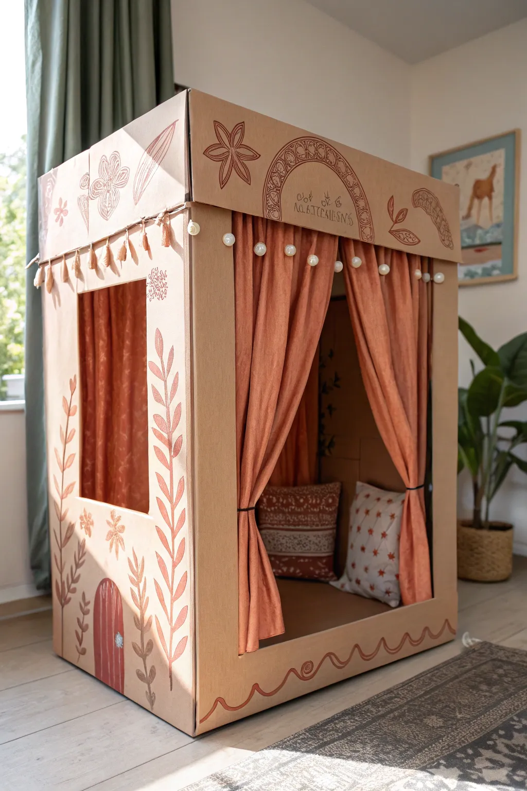 Unleash your storytelling magic with this charming DIY cardboard puppet theater!