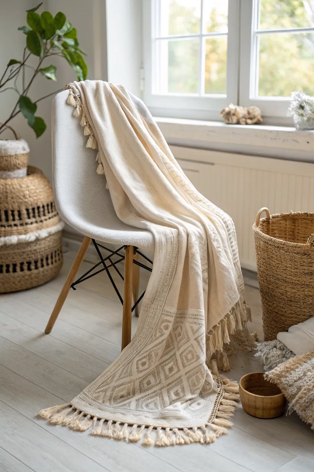 Embrace summer simplicity with a handcrafted single-layer fleece blanket, perfect for those breezy days.