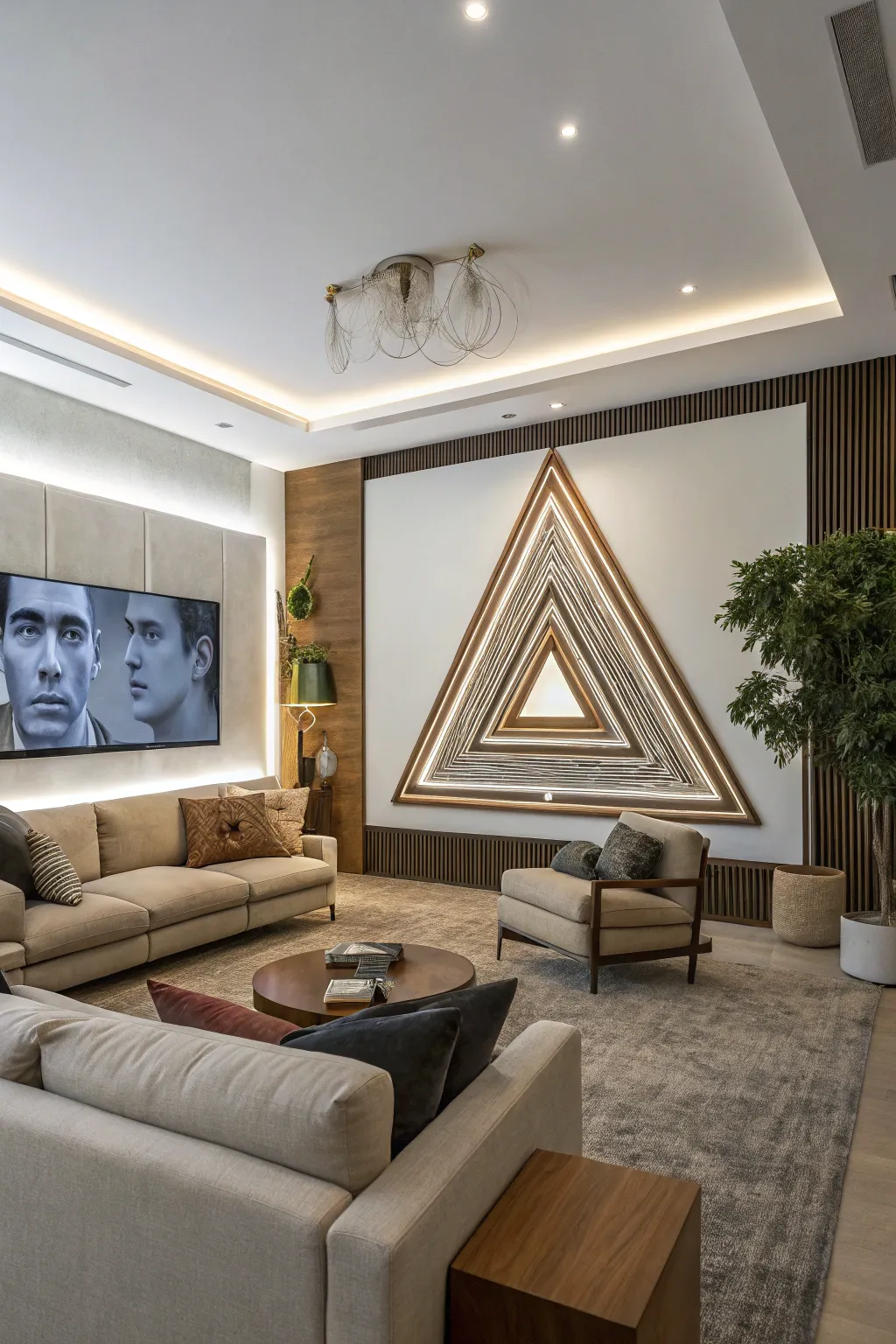 3D triangles add depth and interest to your decor.