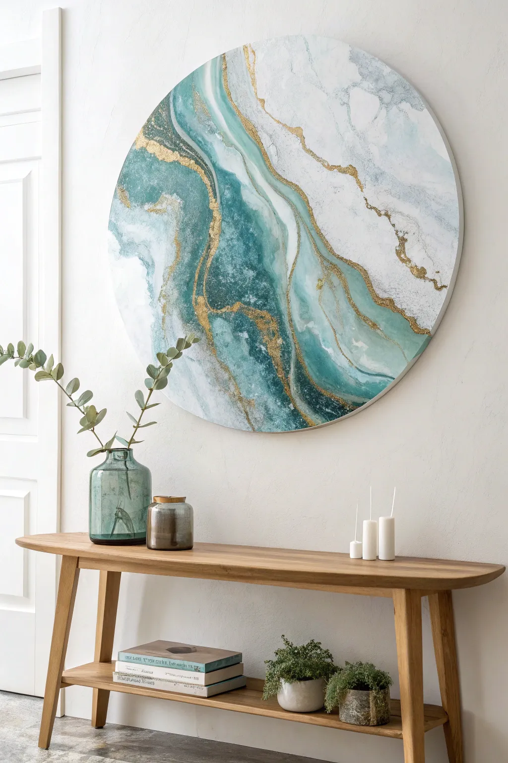 Elevate your space with the fluid beauty of abstract resin wall art – where simplicity meets artistry.