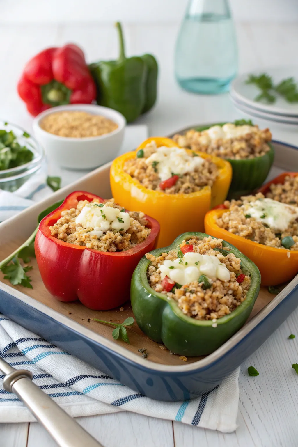 Colorful stuffed bell peppers, a delightful and hearty dish.