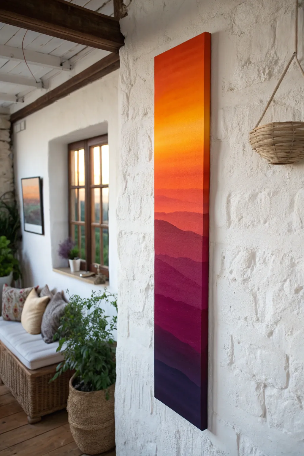 Embrace tranquility with this sunset gradient—a perfect blend of warmth and serenity for your relaxation space.
