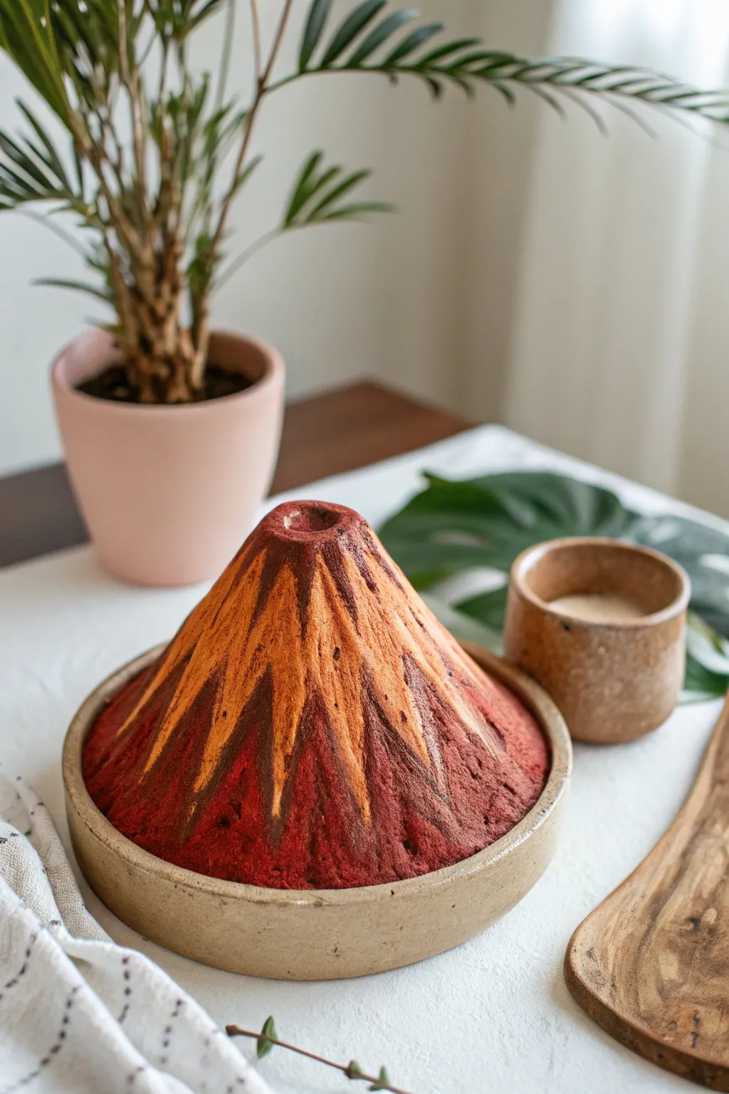 Unleash the beauty of nature with this handcrafted clay volcano—where simplicity meets vibrant artistry.