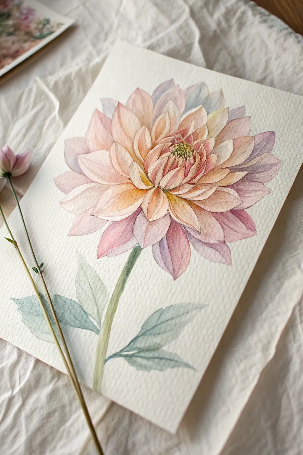 Capture the essence of Floral Elegance with this lifelike watercolor masterpiece.